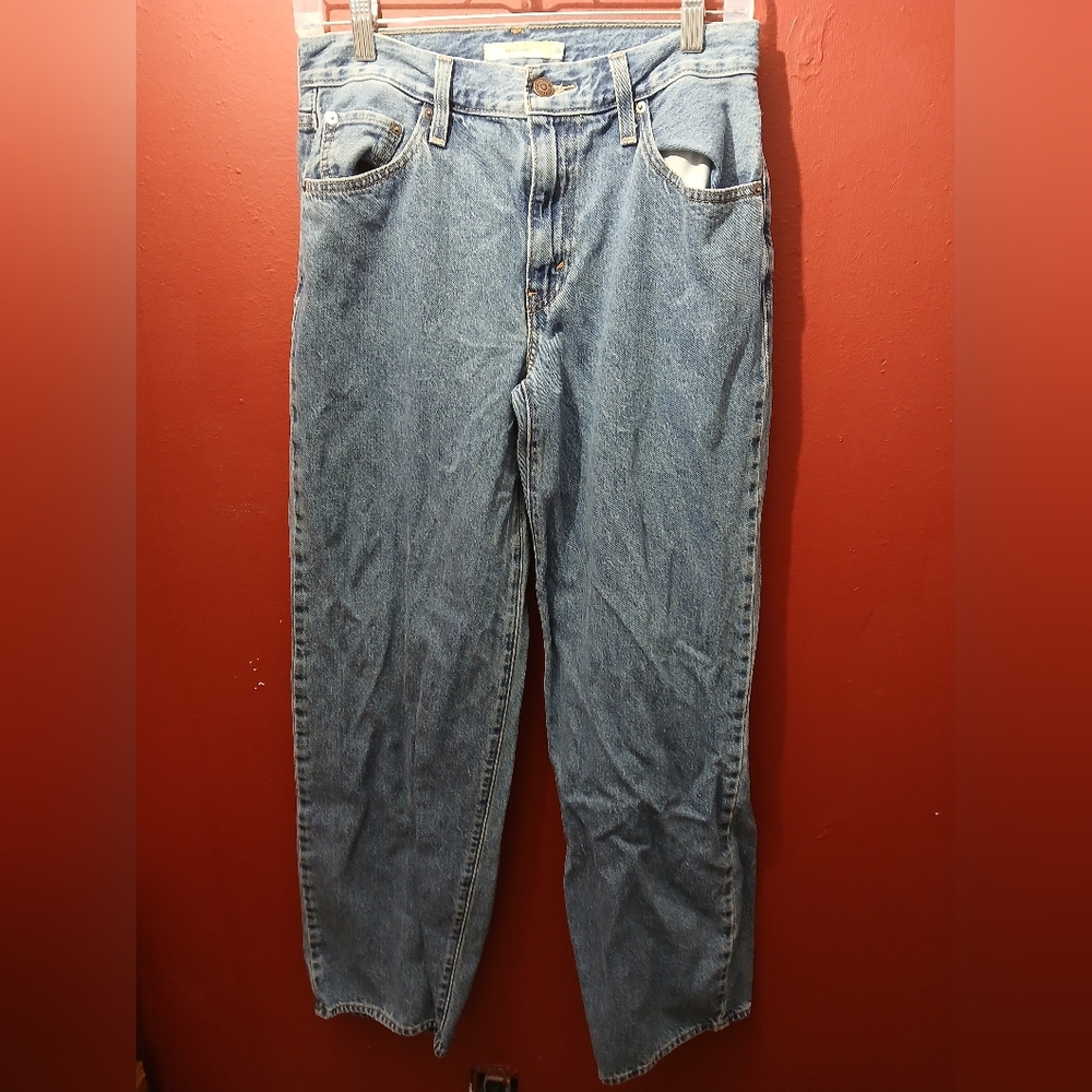 Classic Blue Baggy Dad  Denim Jeans